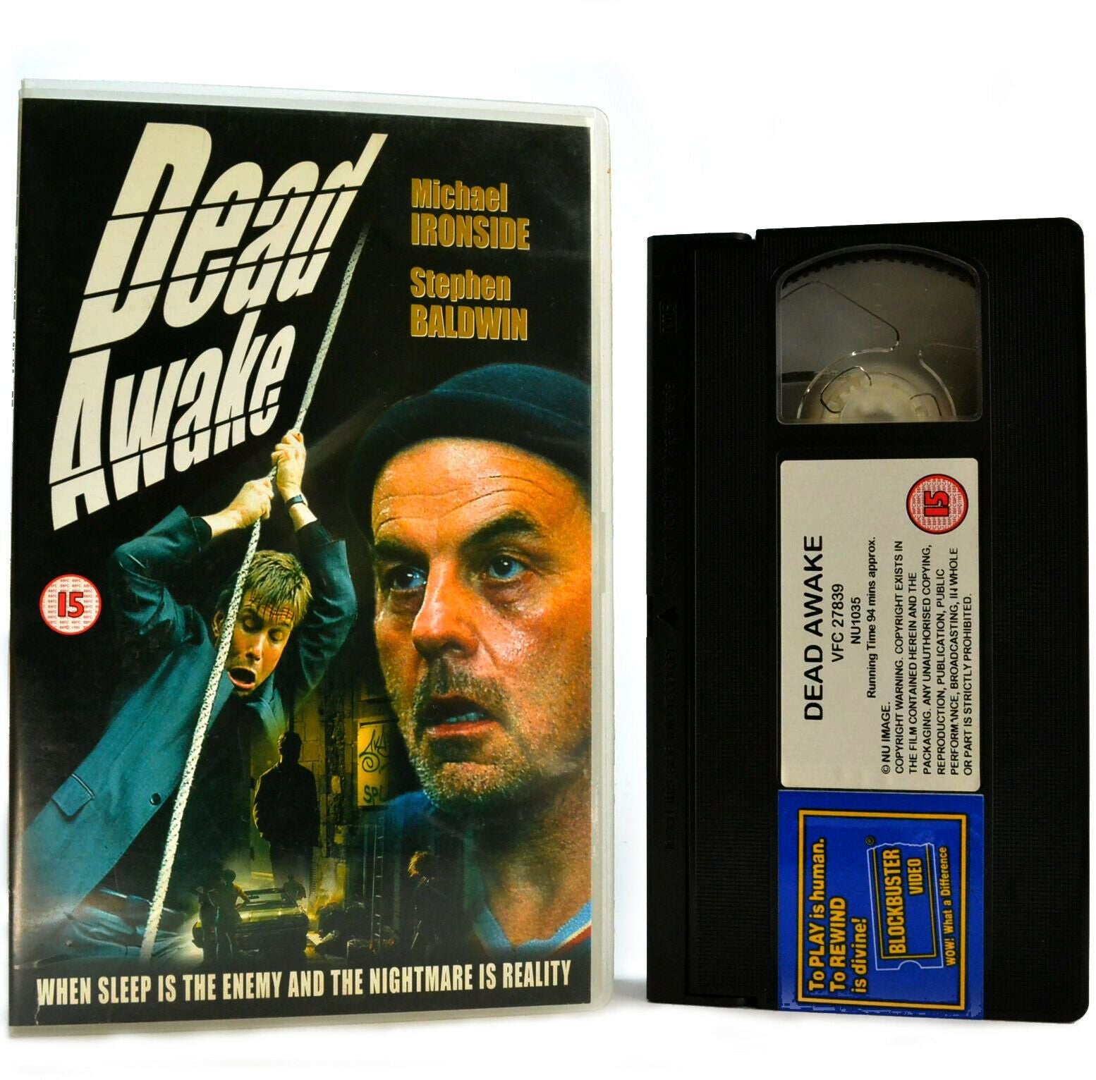 Dead Awake: (2001) Mystery Film - Large Box - Ex-Rental - Stephen Baldwin - VHS-