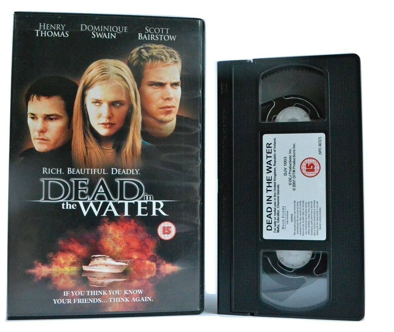 Dead In The Water (2002) - Crime Thriller - Large Box - Henry Thomas - Pal VHS-