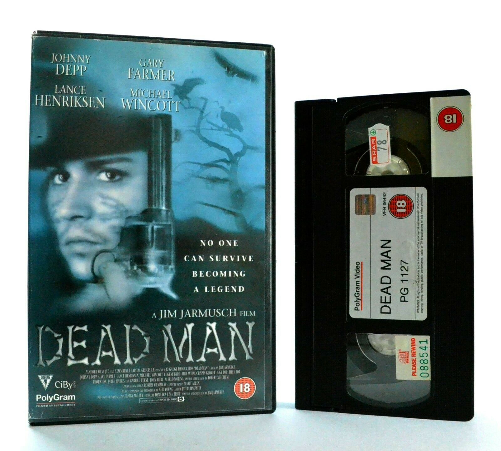 Dead Man: J.Jarmusch - Adventure - Johnny Depp - Large Box - Ex-Rental - Pal VHS-