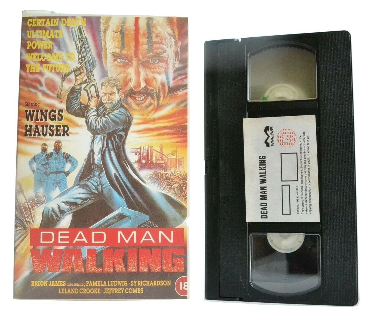 Dead Man Walking (1987) - Sci-Fi Thriller - [Mauve Video] Wing Hauser - Pal VHS-