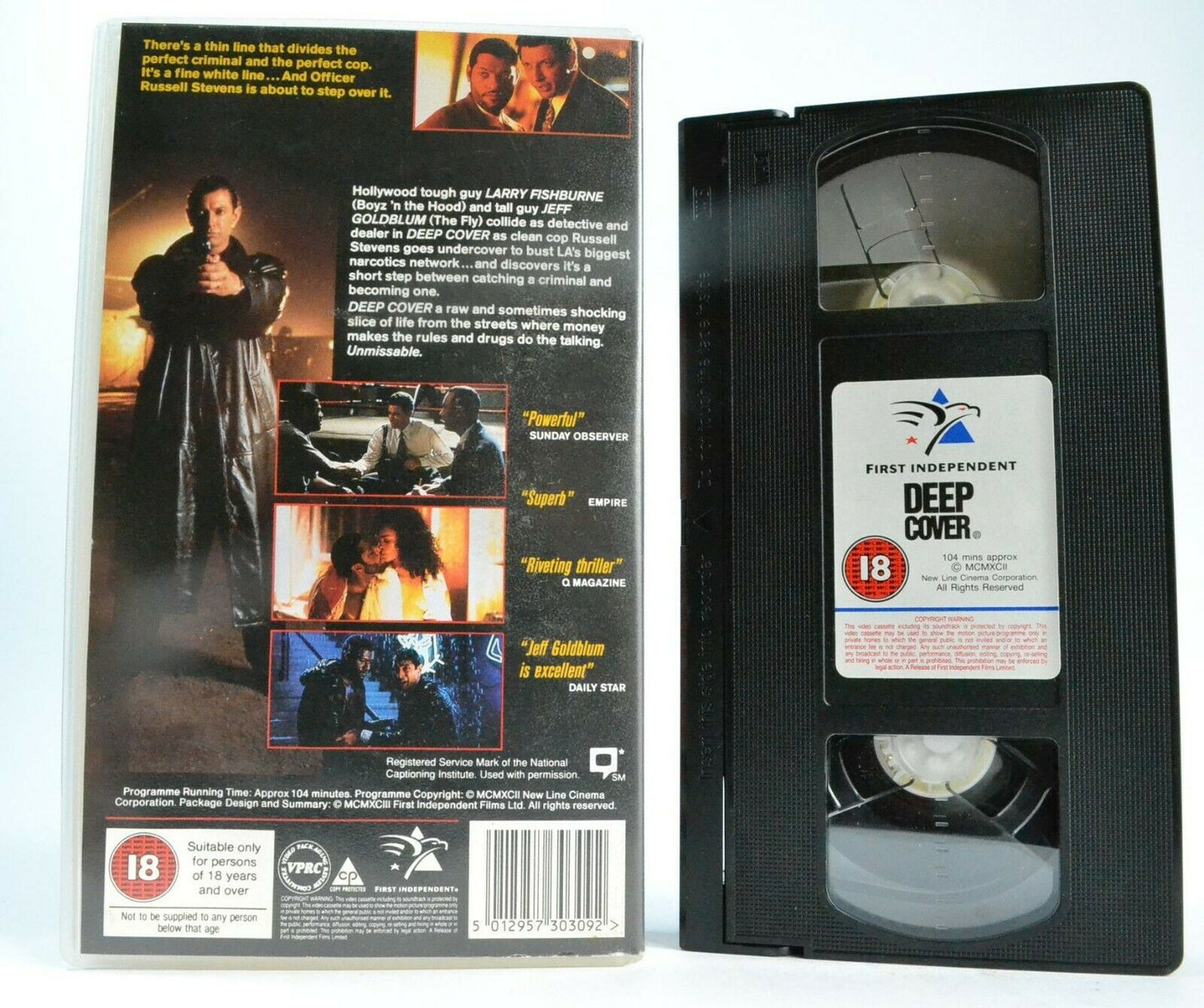 Deep Cover (1992) - Action Thriller - Laurence Fishburne / Jeff Goldblun - VHS-