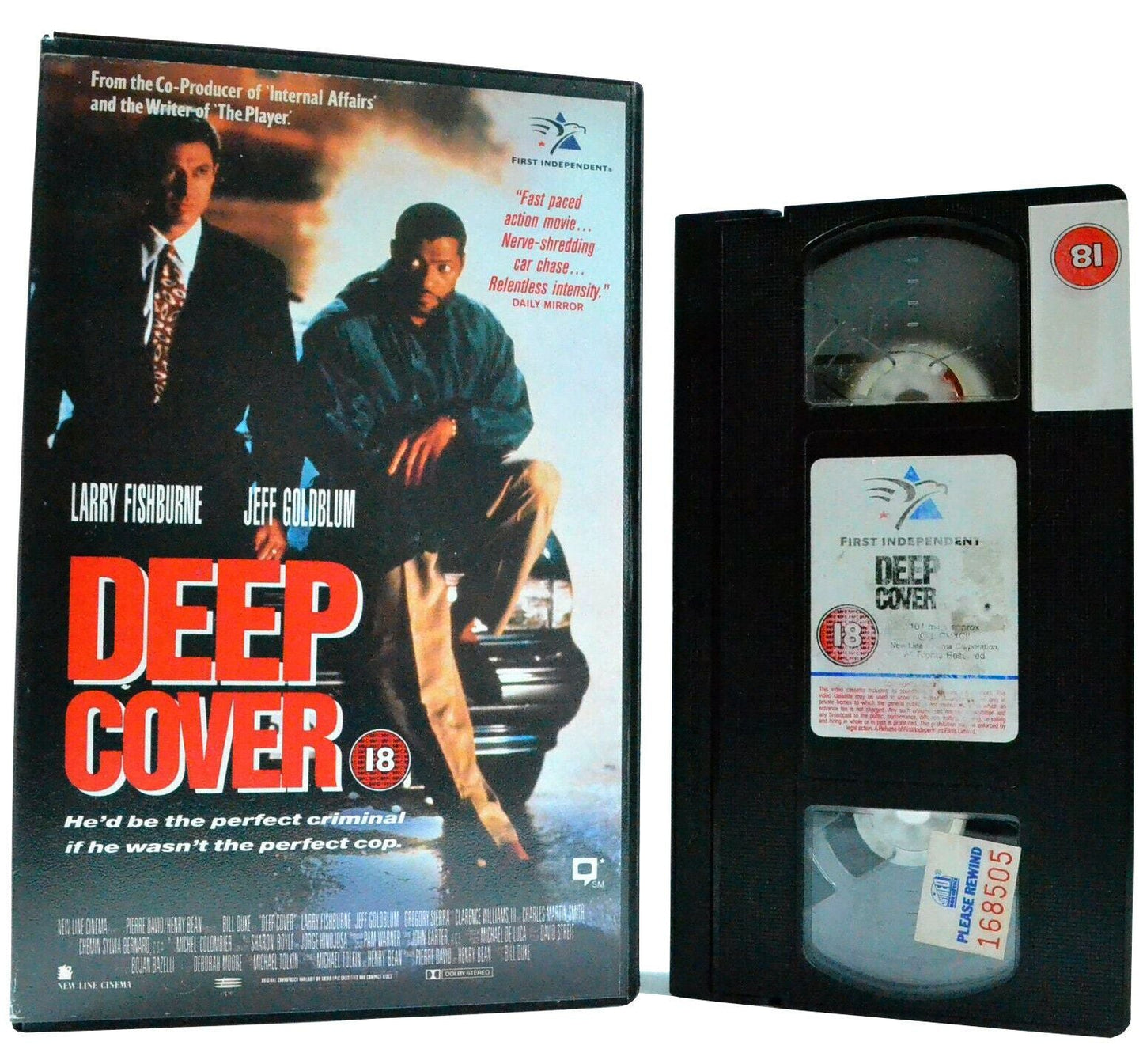 Deep Cover: L.Fishburne/J.Goldblum - Large Box - Crime Thriller (1992) - Pal VHS-