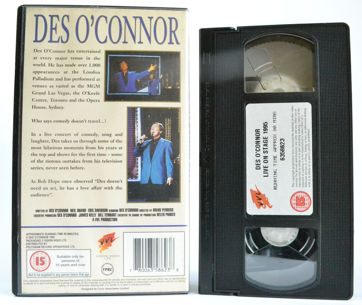 Des O’Conner: Live On Stage 1995 - Love Affair With The Audience - Comedy - VHS-