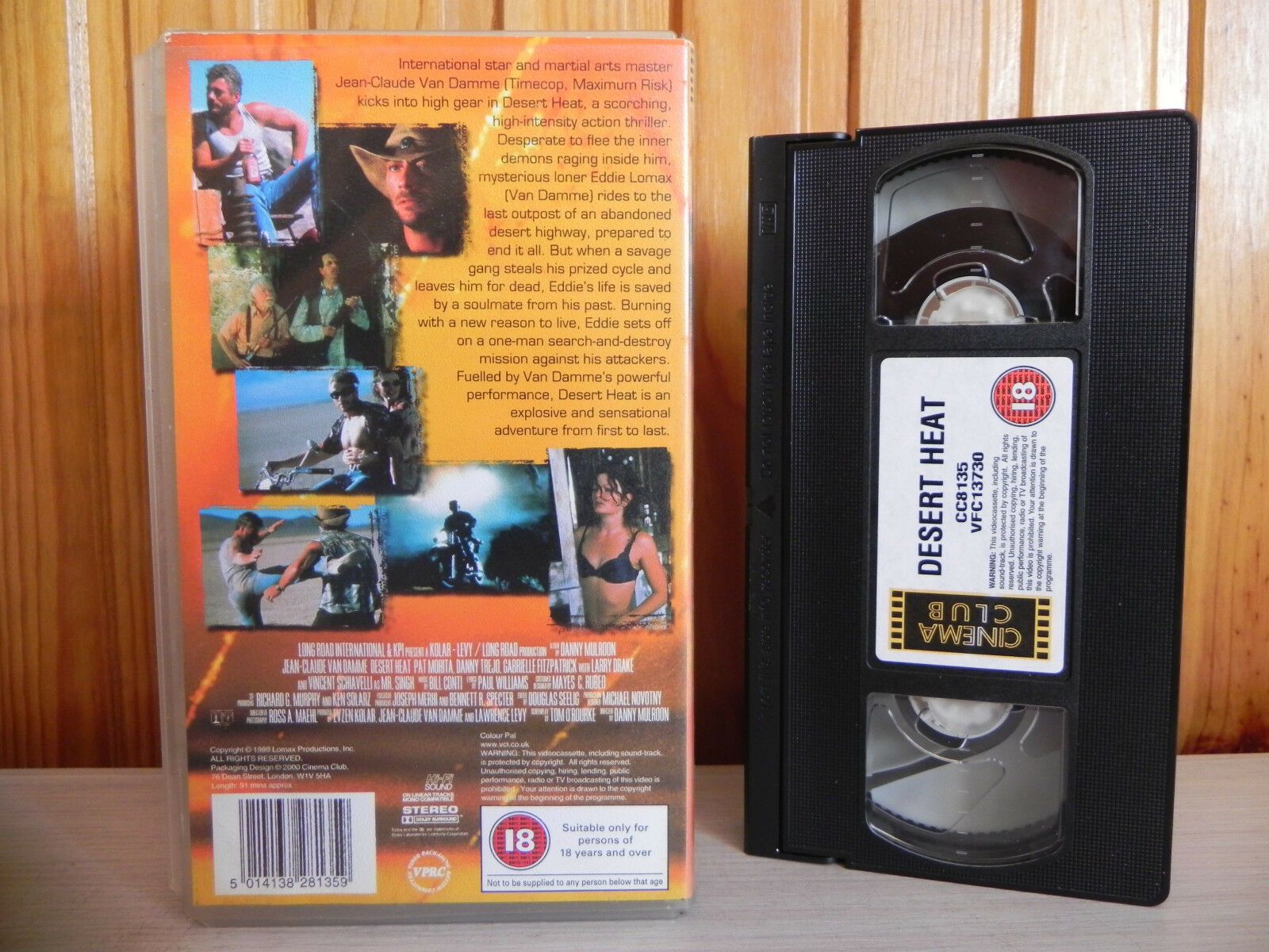 Desert Heat - Van Damme Kickboxing Action Thriller, Well Acted Revenge - VHS-