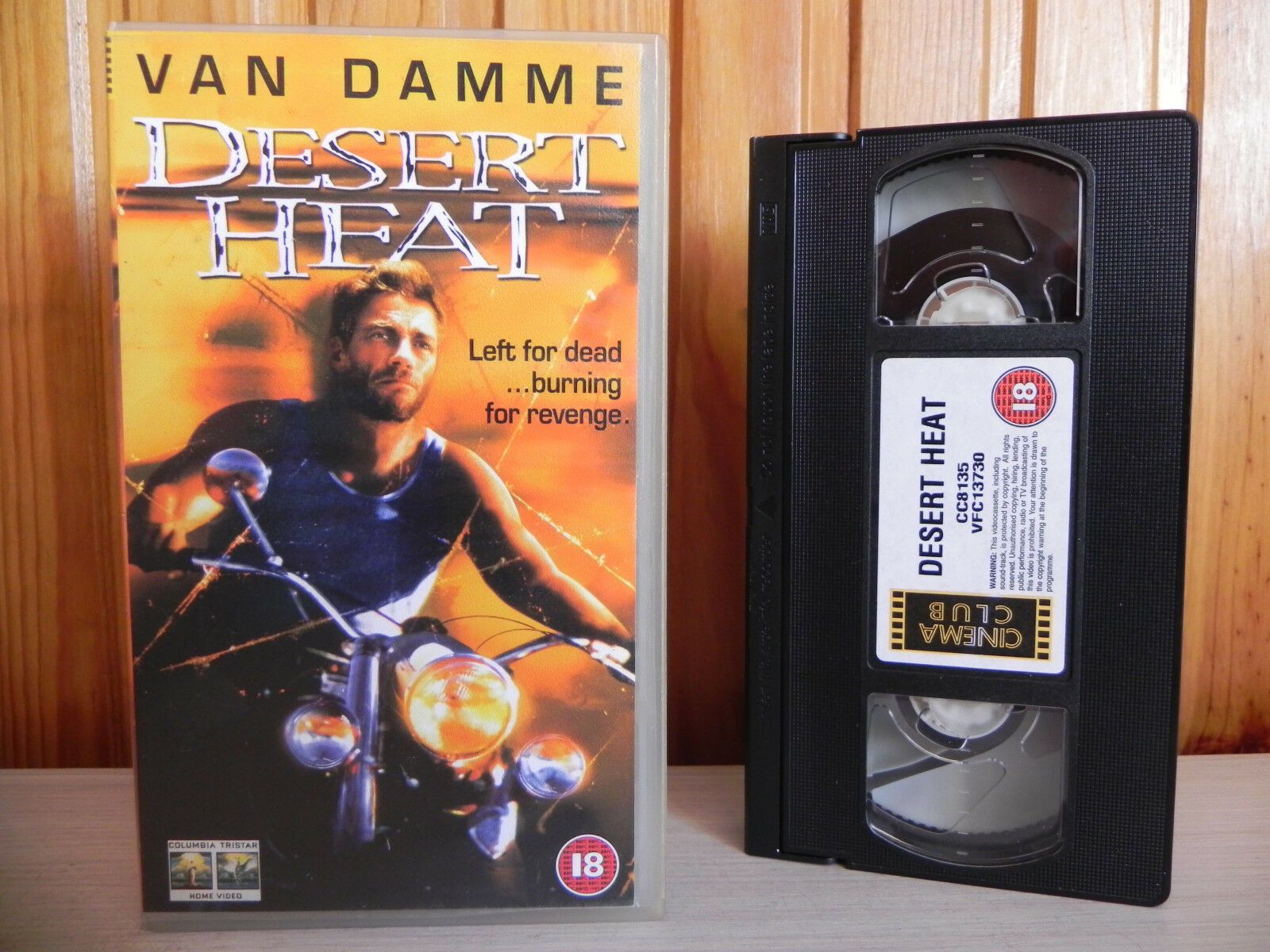 Desert Heat - Van Damme Kickboxing Action Thriller, Well Acted Revenge - VHS-