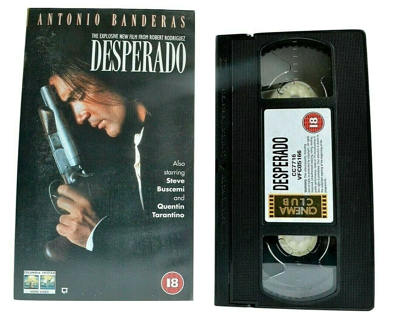 Desperado (1995) Lone Wolf Action [Tarantino Cameo] - Antonio Banderas - Pal VHS-