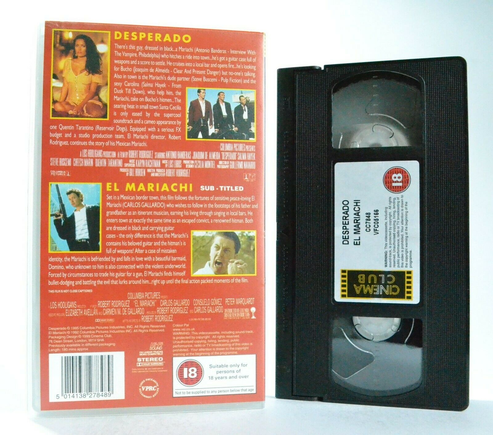 Desperado/El Mariachi: Directed By Robert Rodriguez - Action Films - Pal VHS-