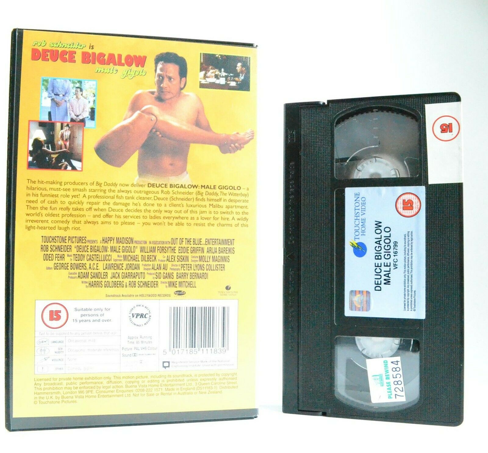 Deuce Bigalow: Male Gigolo - Screwball Comedy (1999) - Large Box Ex-Rental - VHS-