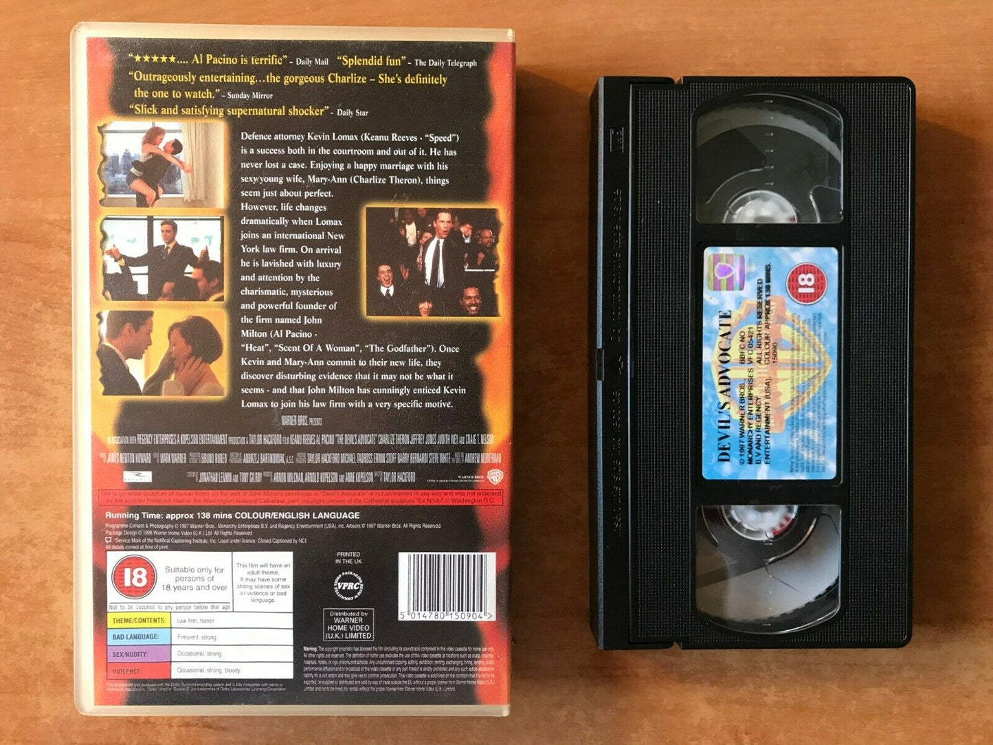 Devil's Advocate: Thriller [Large Box] Rental - Keanu Reeves / Al Pacino - VHS-