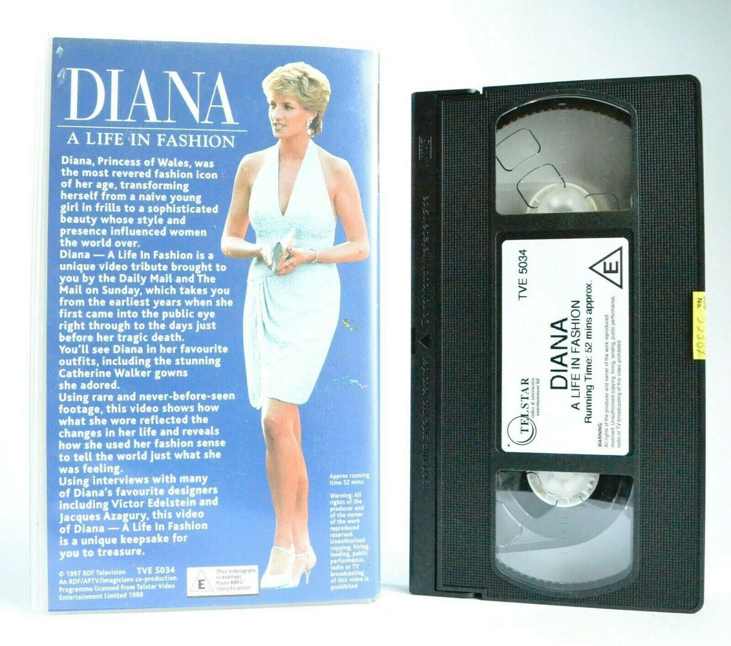 Diana: A Life In Fashion - Documentary - Interviews - Princess Of Wales - VHS-