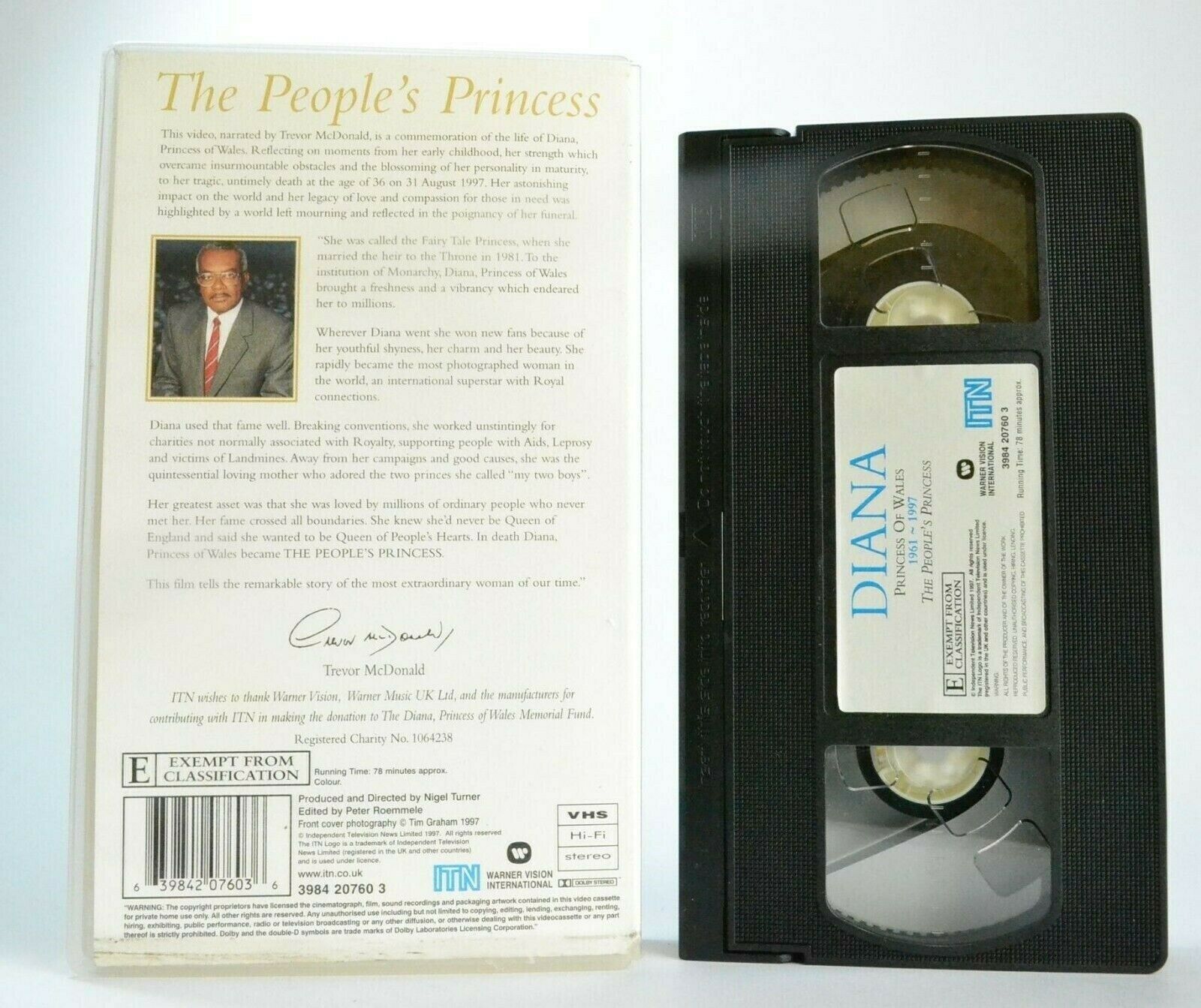 Diana: Princess Of Wales (1961-1997) -<Trevor McDonald>- Documentary - Pal VHS-