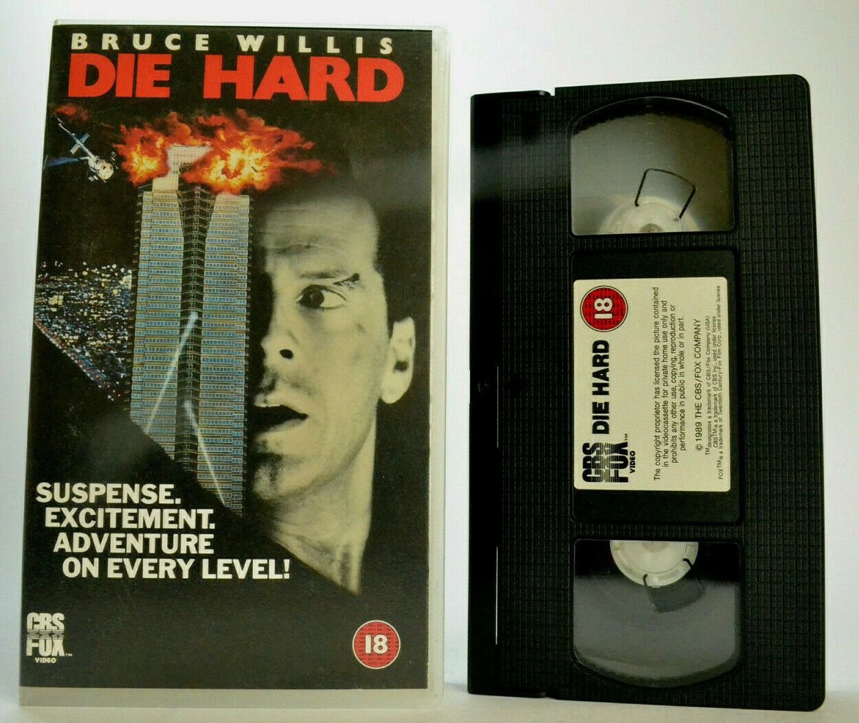 Die Hard (1988): First Home Release - Action - Bruce Willis/Alan Rickman - VHS-