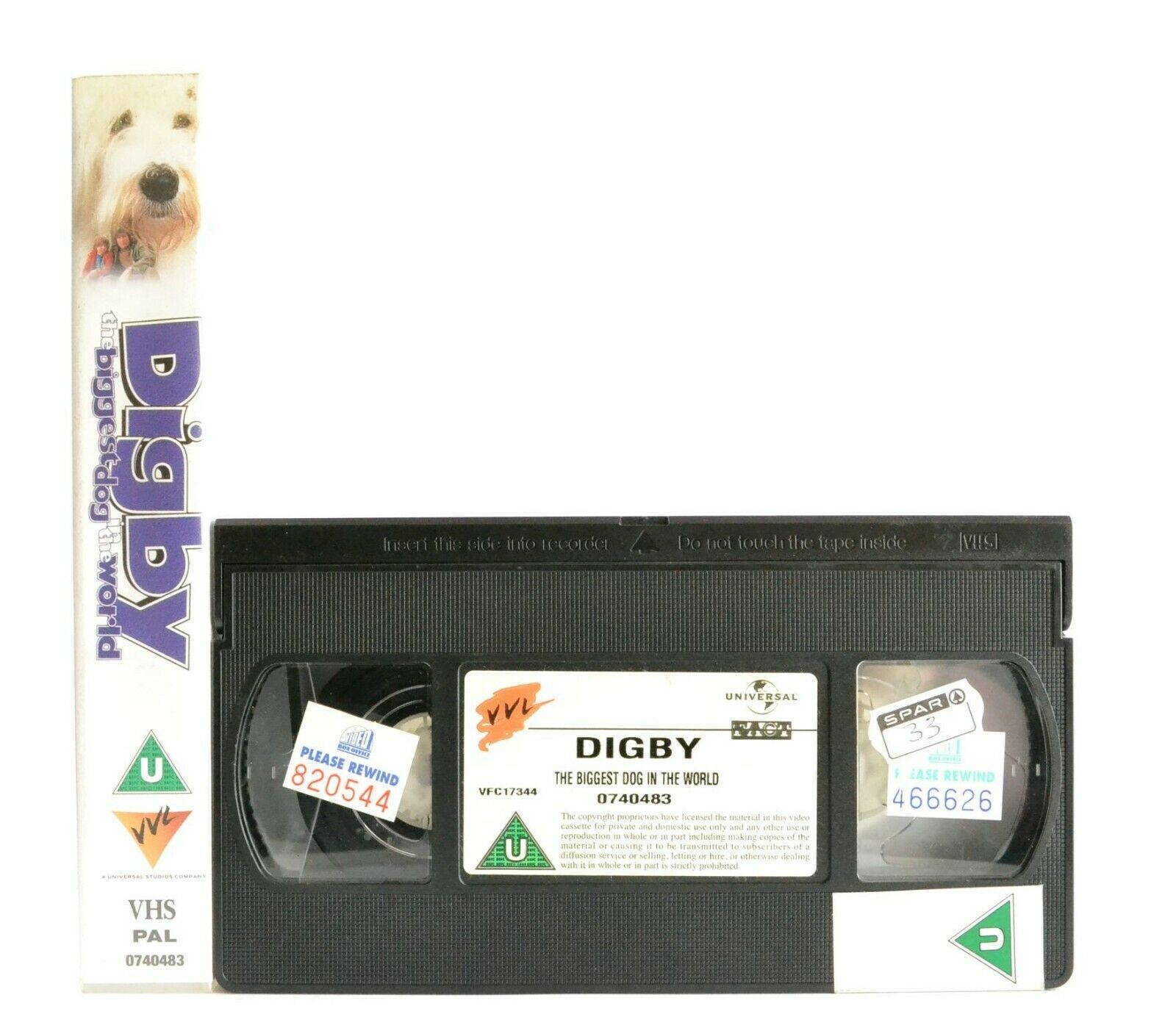 Digby: The Biggest Dog In The World - Classic Kid's Adventure - Jim Dale - VHS-