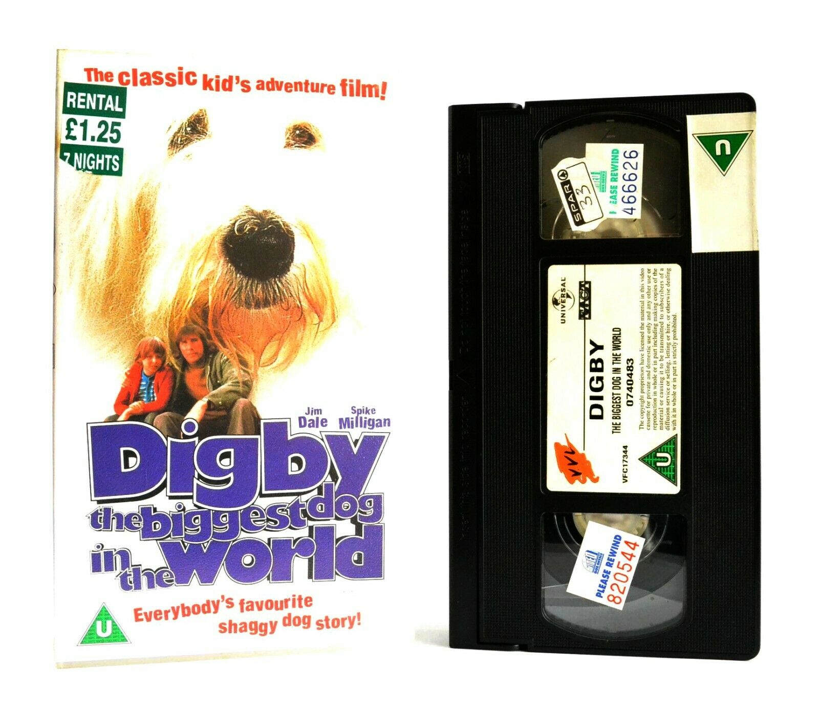 Digby: The Biggest Dog In The World - Classic Kid's Adventure - Jim Dale - VHS-