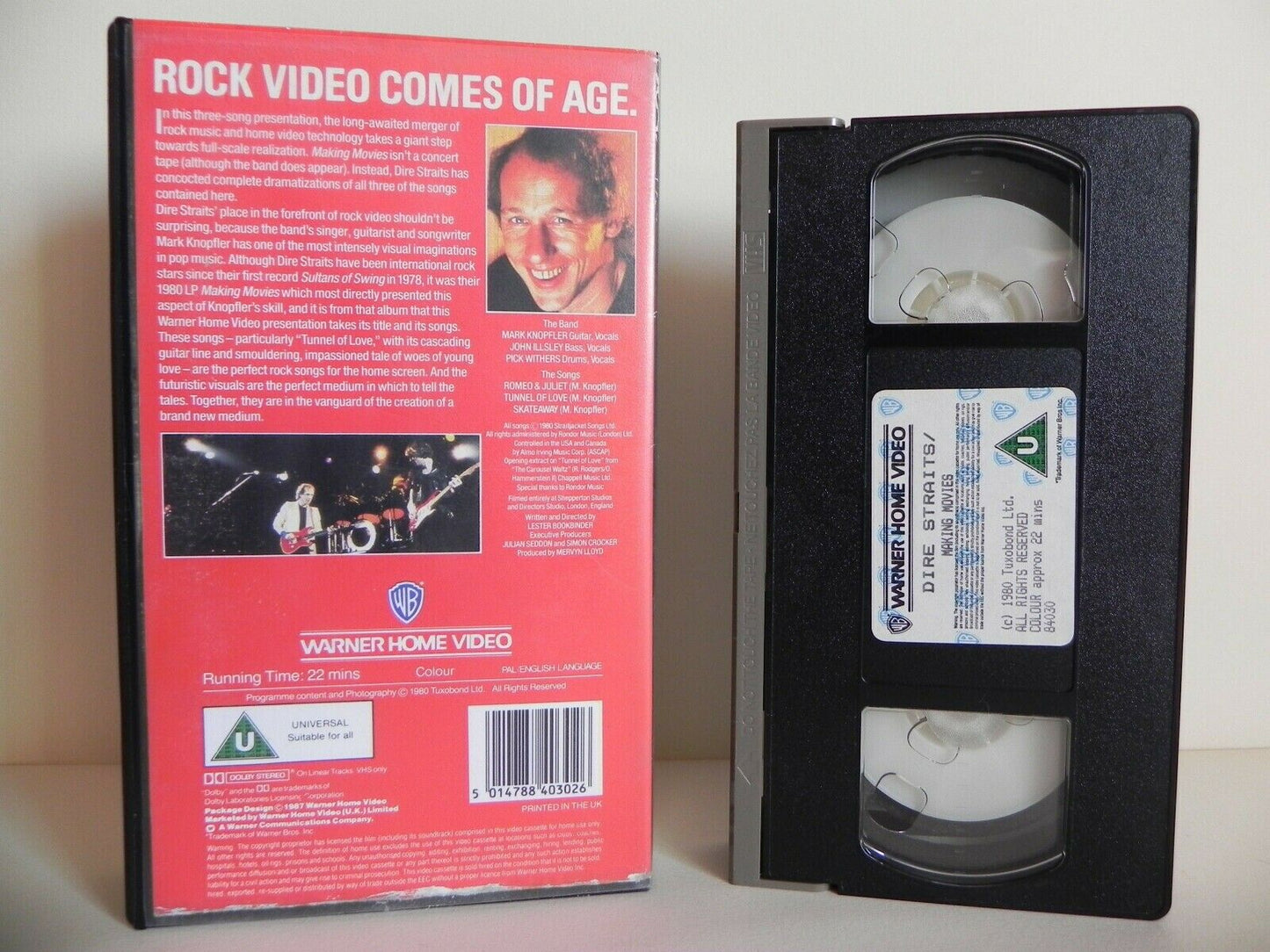 Dire Straits: Making Movies - Warner Home - Rock Video Comes Of Ages - Pal VHS-