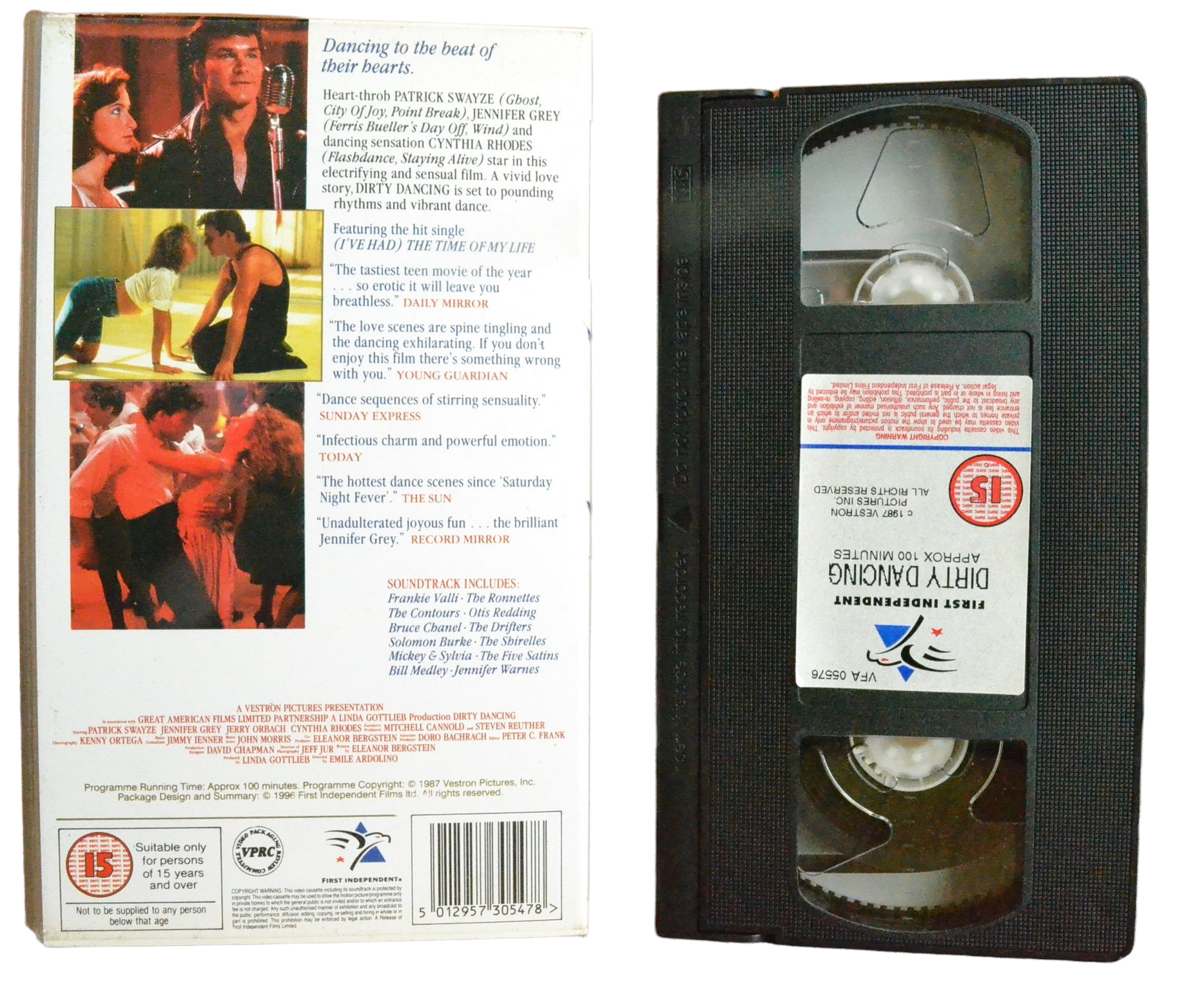 Dirty Dancing - Patrick Swayze - First Independent - Vintage - Pal VHS-