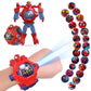 Disney Spider-Man Projection Watch - 24 Patterns - Deformation Robot Clock - Perfect Christmas Gift for Boys-