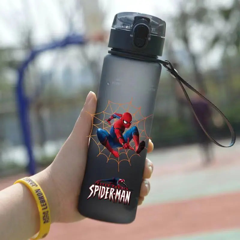 Disney Spiderman and Hulk Water Bottle - 560ML Cartoon Plastic Drinking Cups - Iron Man Toy for Boys and Adults-9-