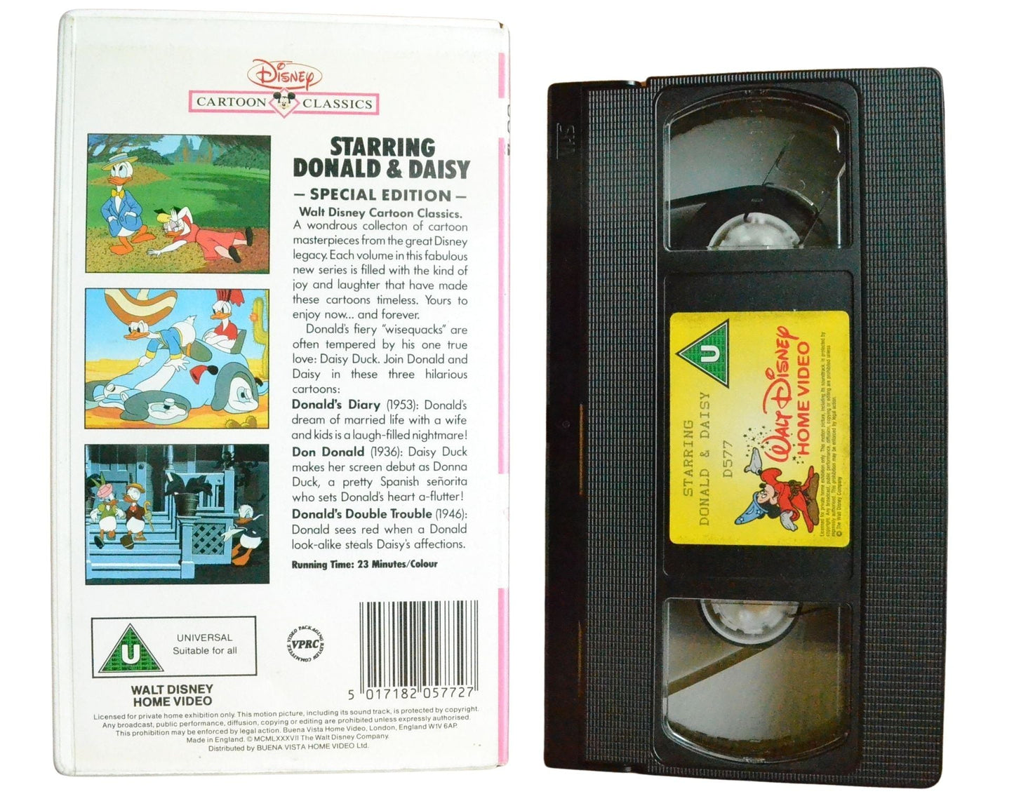 Disney Starring Donald & Daisy - Children’s - Pal VHS-