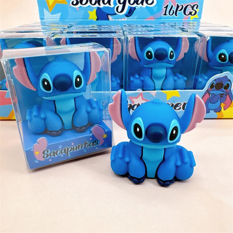 Disney Stitch Pencil Sharpeners MINISO Anime Cartoon Cute Students School Stationery Supplies Fashion Girl&Child Holiday Gifts-