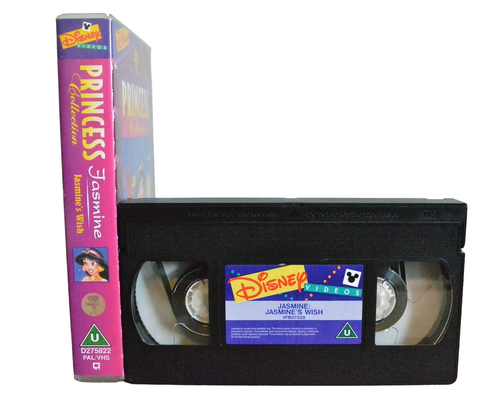 Disney's Jasmine Collection : Jasmine's Wish - Disney Videos - D275822 - Children - Pal - VHS-