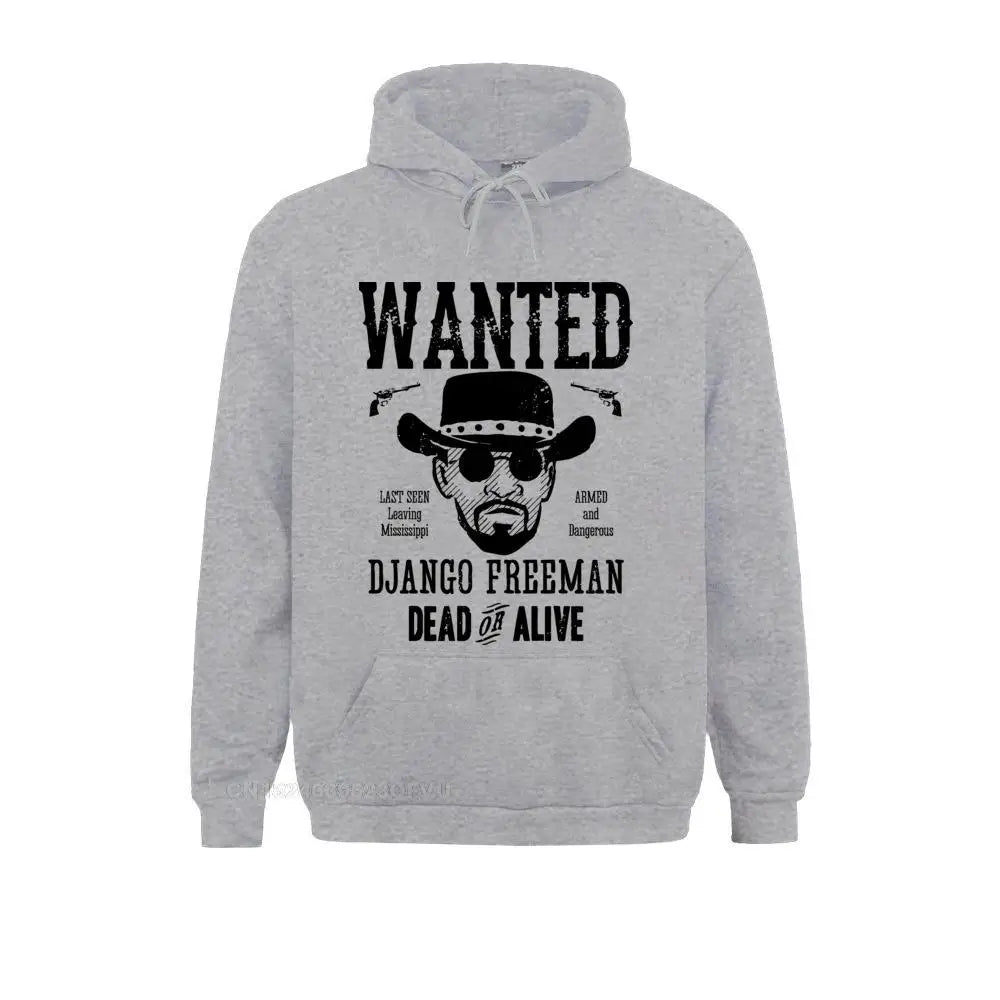 Django Unchained Hoodie – Quentin Tarantino Western Movie Sweatshirt for Hoodie Time Fans-GRAY-L-