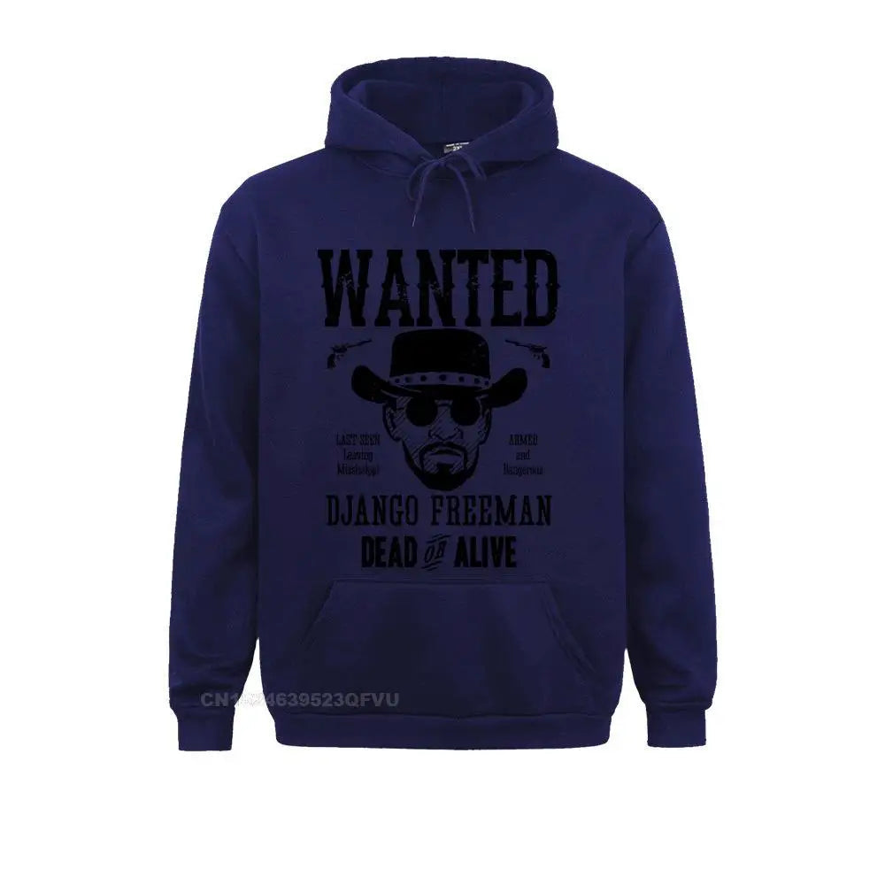 Django Unchained Hoodie – Quentin Tarantino Western Movie Sweatshirt for Hoodie Time Fans-Navy Blue-S-