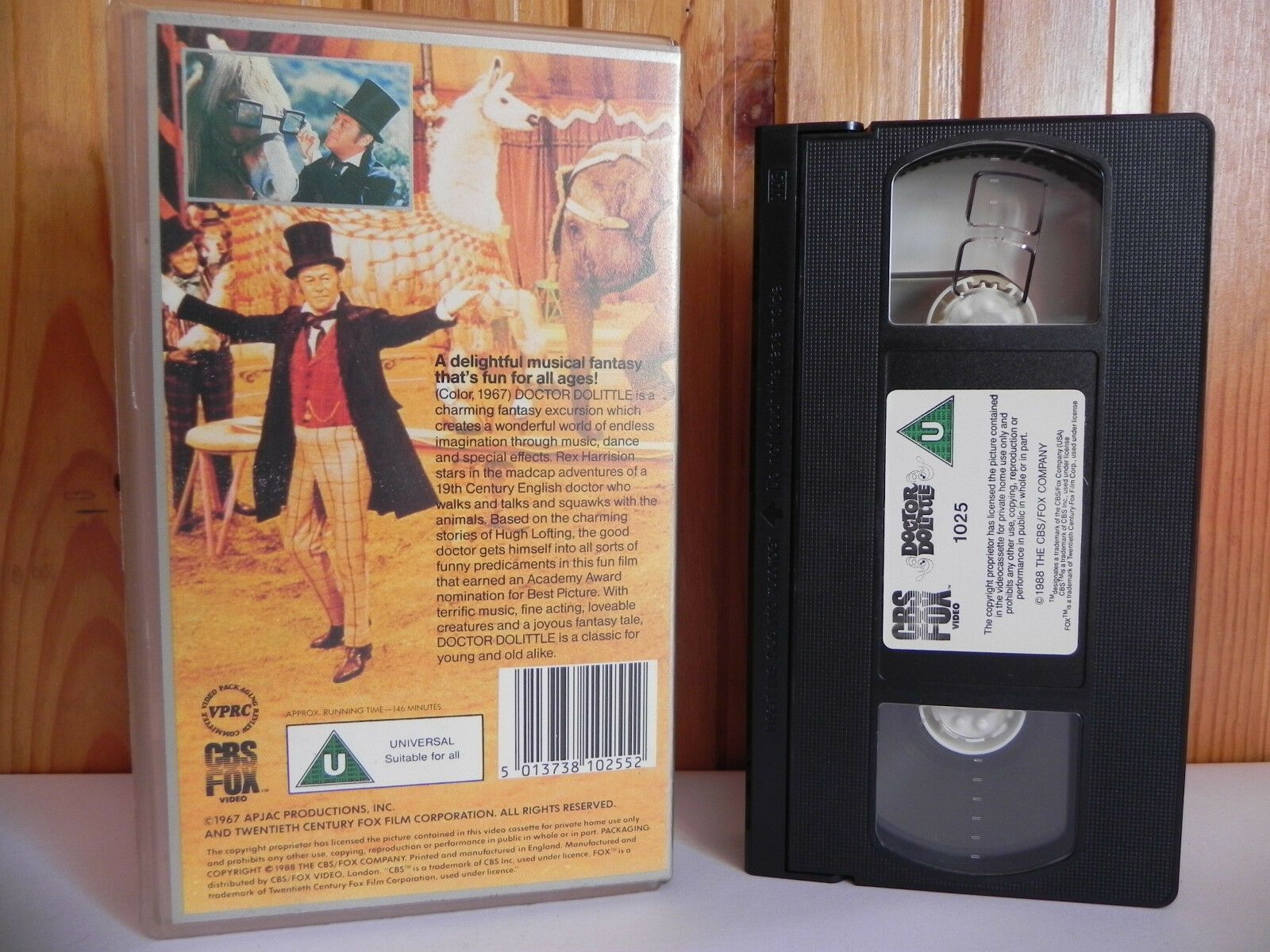 Doctor Dolittle - CBS/FOX - Musical - Terrific Music - Fine Acting - Pal VHS-