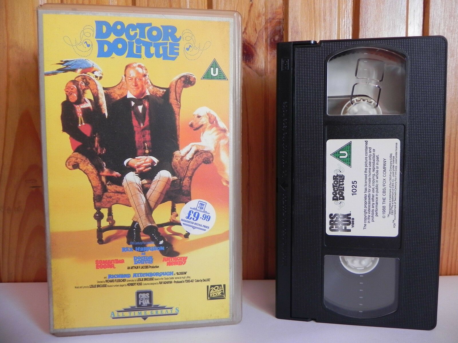 Doctor Dolittle - CBS/FOX - Musical - Terrific Music - Fine Acting - Pal VHS-