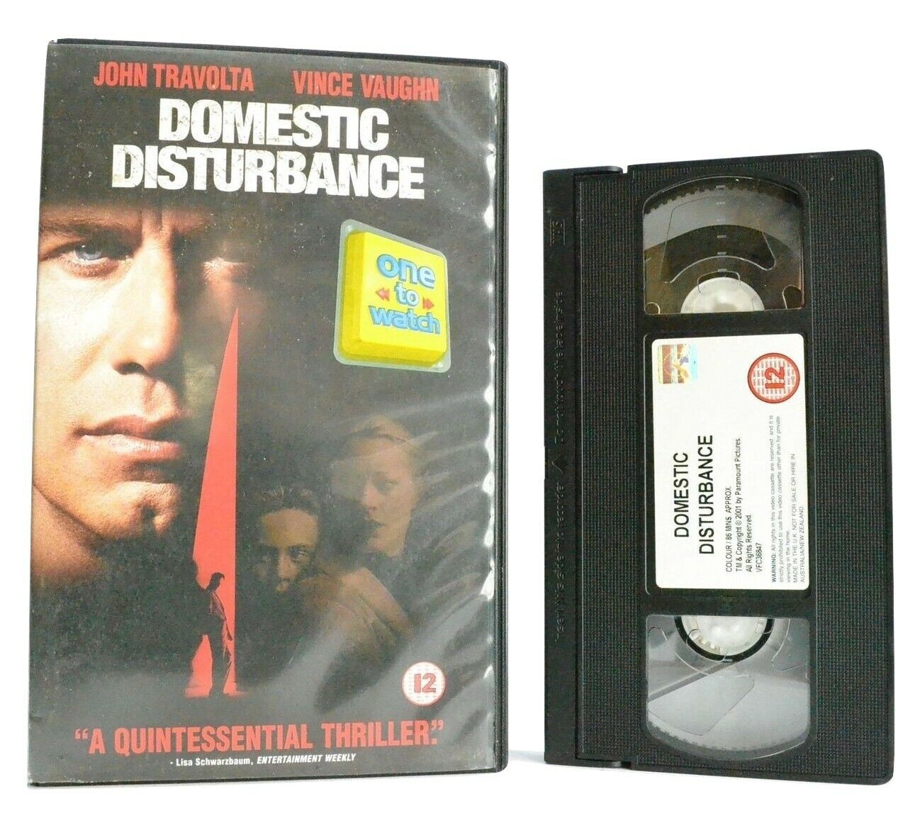 Domestic Disturbance: Psychological Thriller - Large Box - John Travolta - VHS-