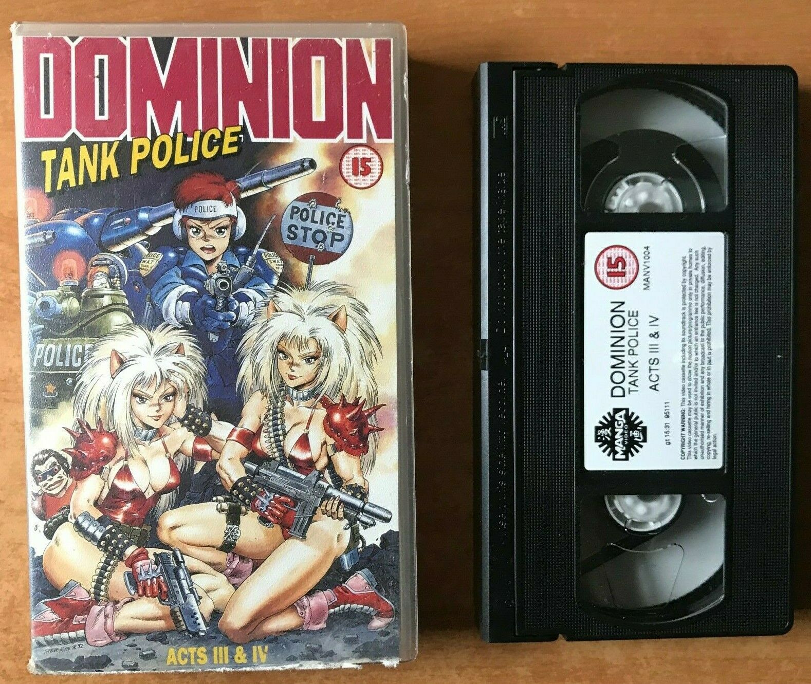 Dominion Tank Police (Acts 3/4); [Masamune Shirow] Cyberpunk - Anime - Pal VHS-