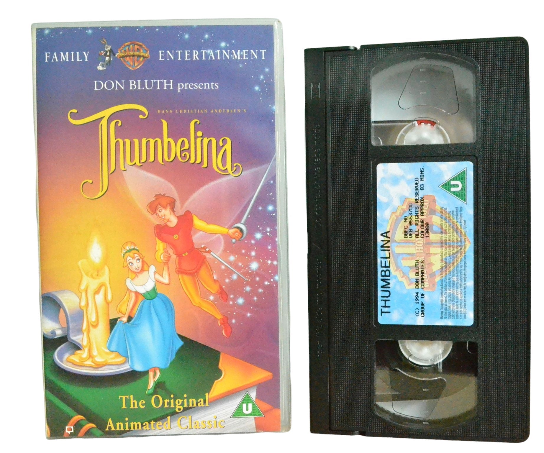 Don Bluth Presents Thumbelina - Warner Home Video - Children's - Pal VHS-