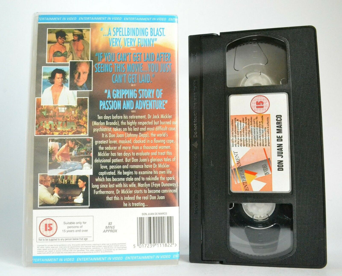 Don Juan de Marco (1994): Marlon Brando & Johnny Depp - Modern Romance - VHS-