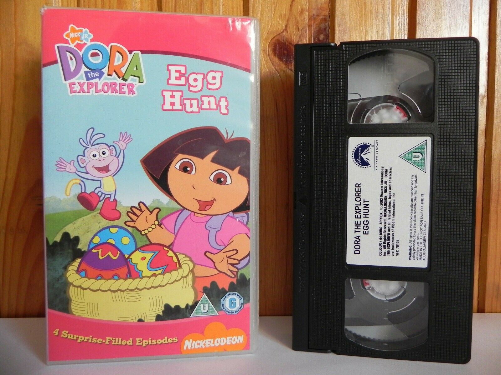 Dora The Explorer: Egg Hunt - Nickelodeon - 4 Episodes - Animated - Kids - VHS-