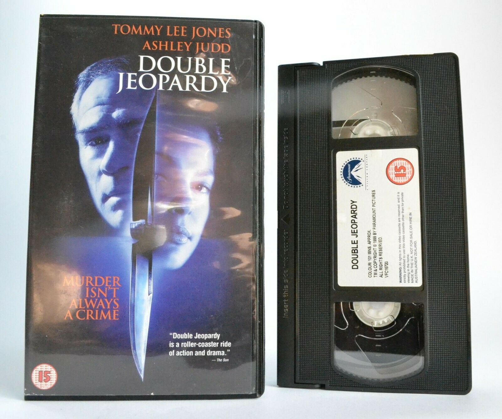 Double Jeopardy - Neo-Noir Crime Thriller - Tommy Lee Jones/Ashley Judd - VHS-