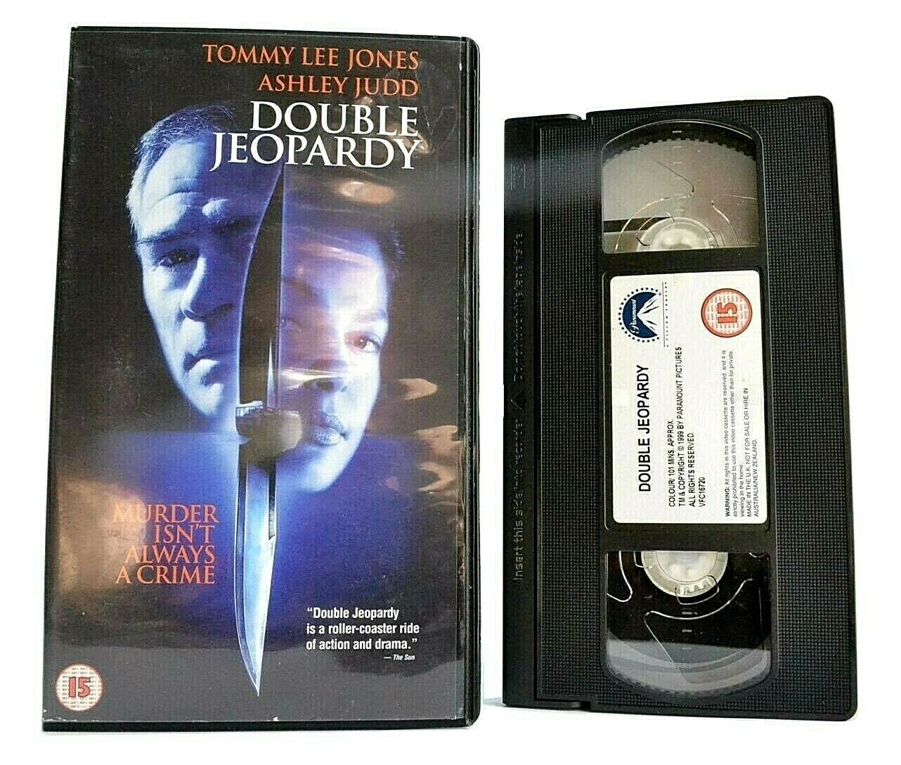 Double Jeopardy - Neo-Noir Crime Thriller - Tommy Lee Jones/Ashley Judd - VHS-