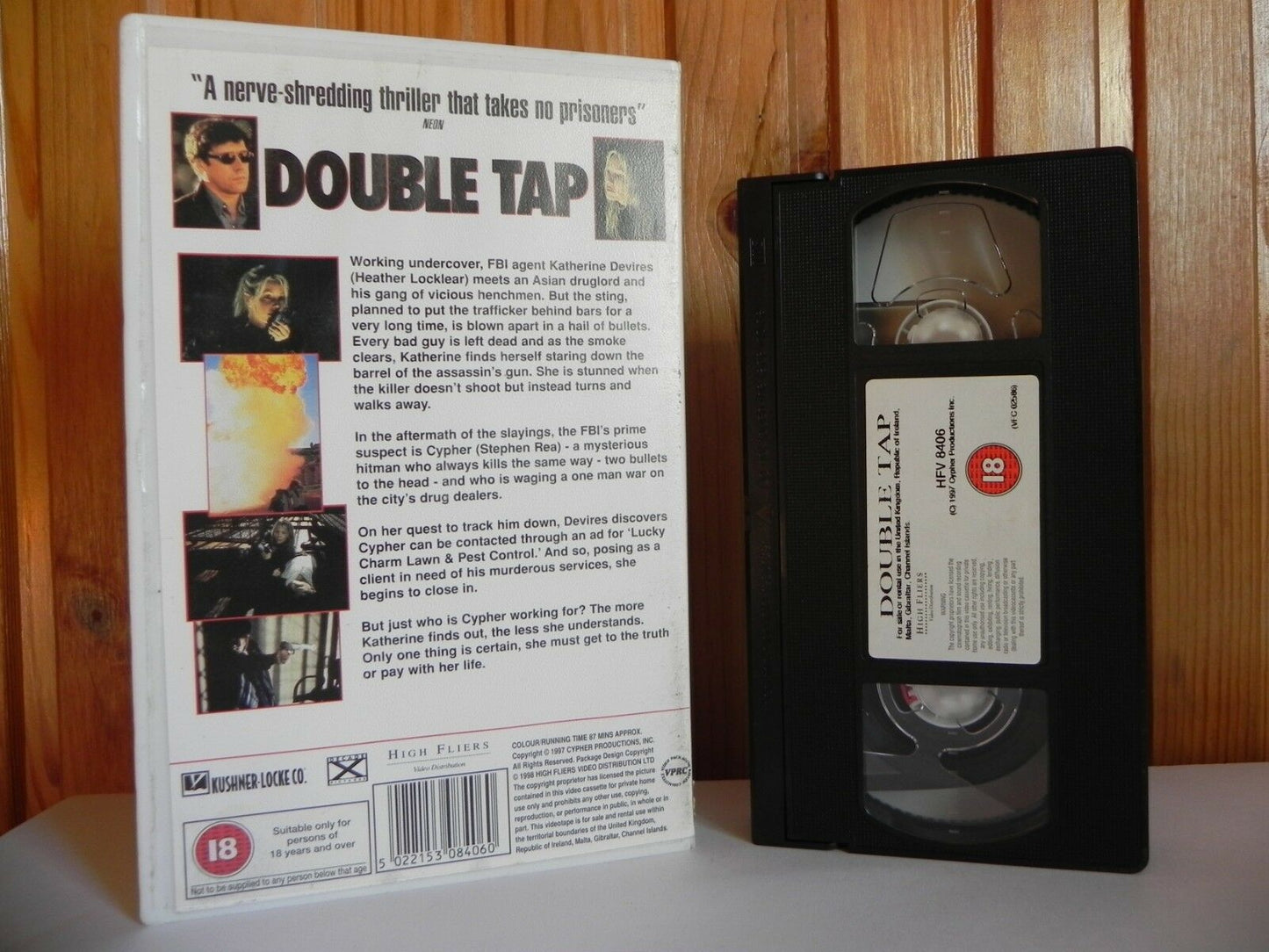 Double Tap - Large Box - High Fliers - Thriller - Cert (18) - Stephen Rea - VHS-