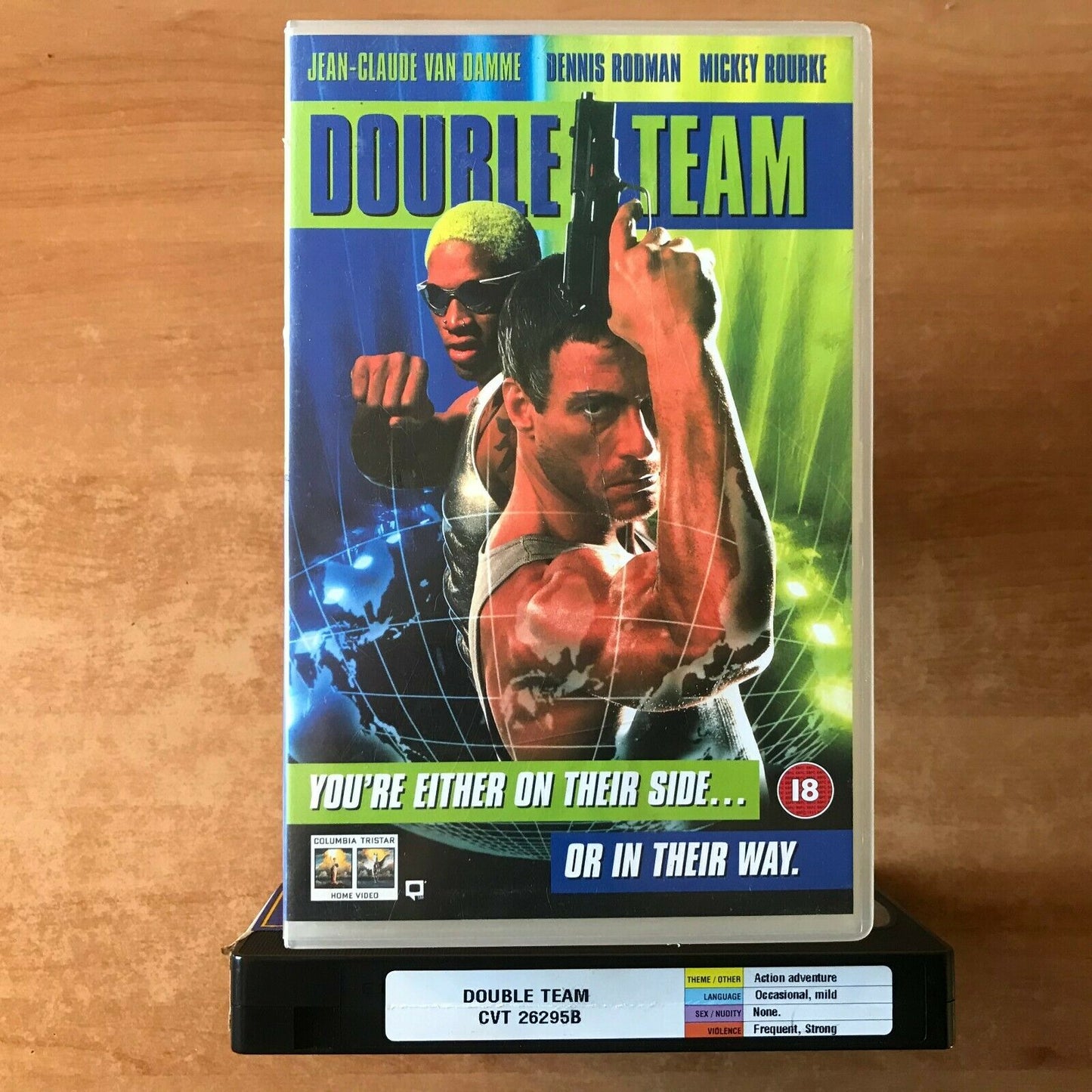 Double Team (1997): Van Damme / Rodman - Action [Large Box] Rental - Pal VHS-