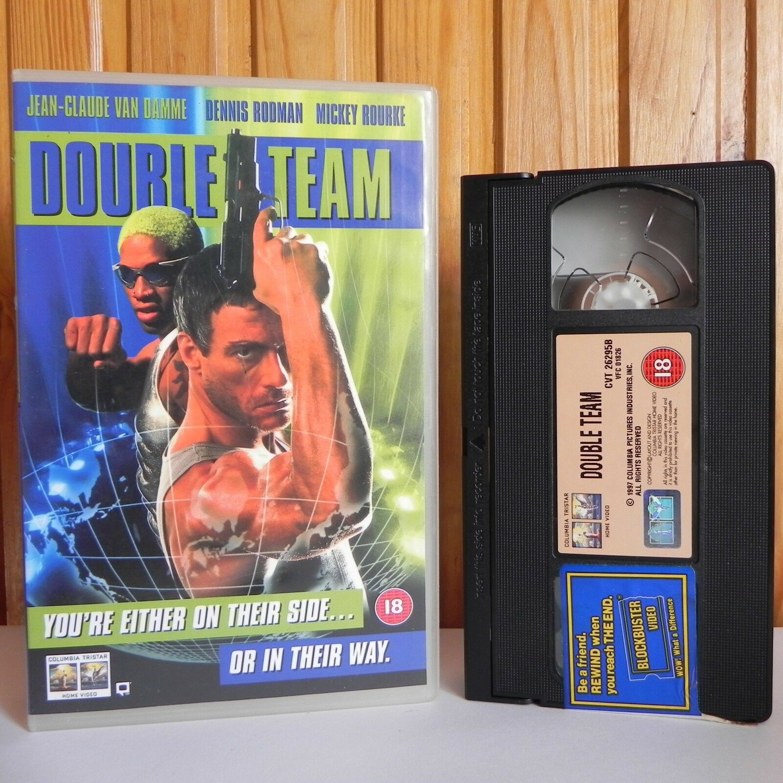 Double Team - Columbia - Action - Ex-rental - Van Damme - Rodman - Big Box - VHS-