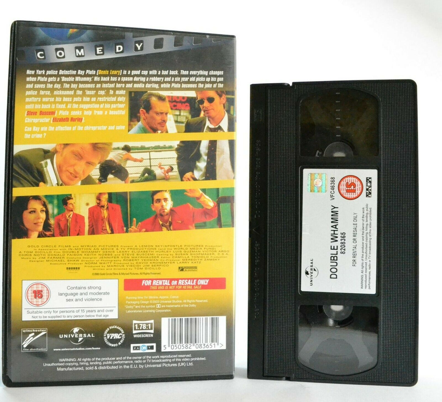 Double Whammy: Comedy (2001) - Large Box - Ex-Rental - E.Hurley/S.Buscemi - VHS-