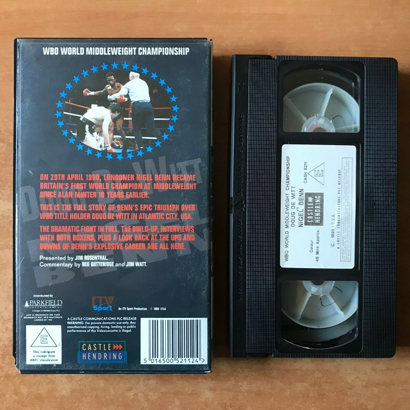 Doug De Witt Vs. Nigel Benn (1990); [Atlantic City / USA] Boxing - Sports - VHS-