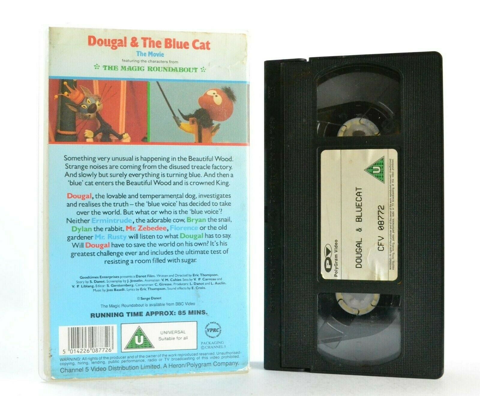 Dougal And The Blue Cat: The Movie - The Magic Roundabout - Children's - Pal VHS-