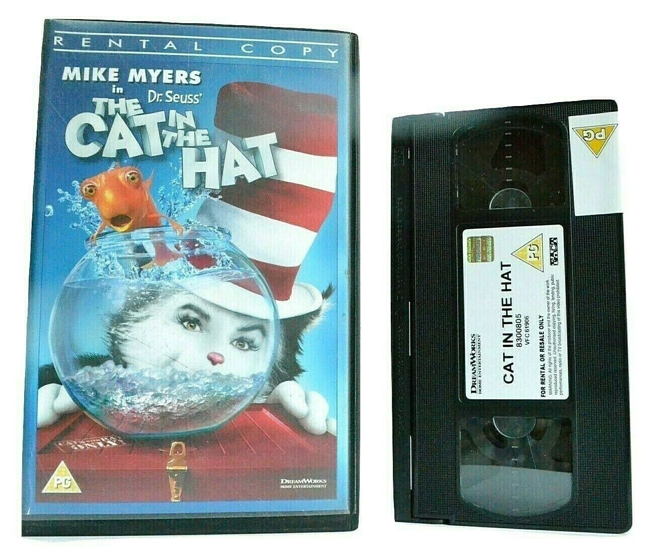 Dr.Seuss': The Cat In The Hat - Large Box Rental - Comedy - Children's - Pal VHS-