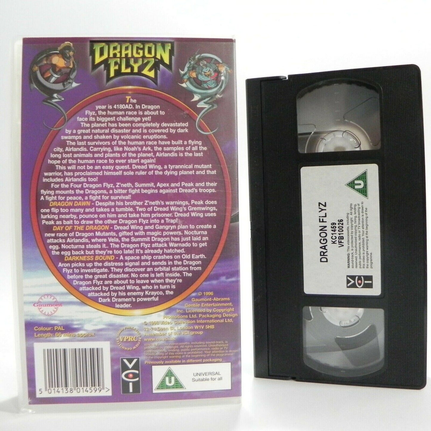 Dragon Flyz: Flight Is Might - French/American (1996) Children's TV Series - VHS-