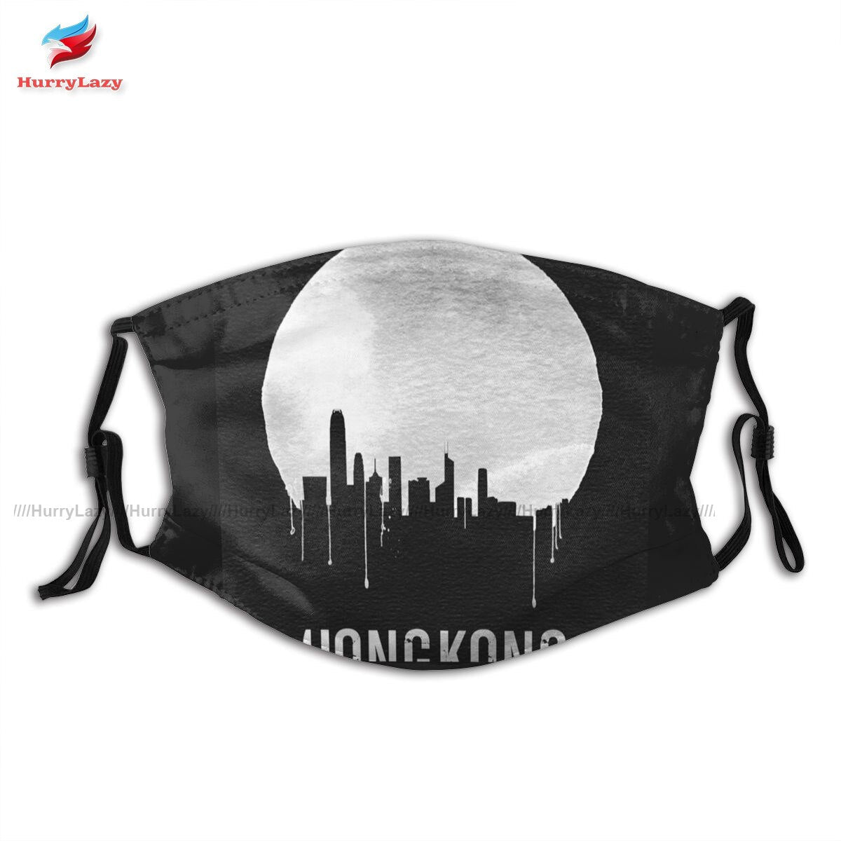 Dropshipping Protection Moon Face Mask Cute Polyester Adult Mouth Facial Mask With Filters-13-1 PCS-