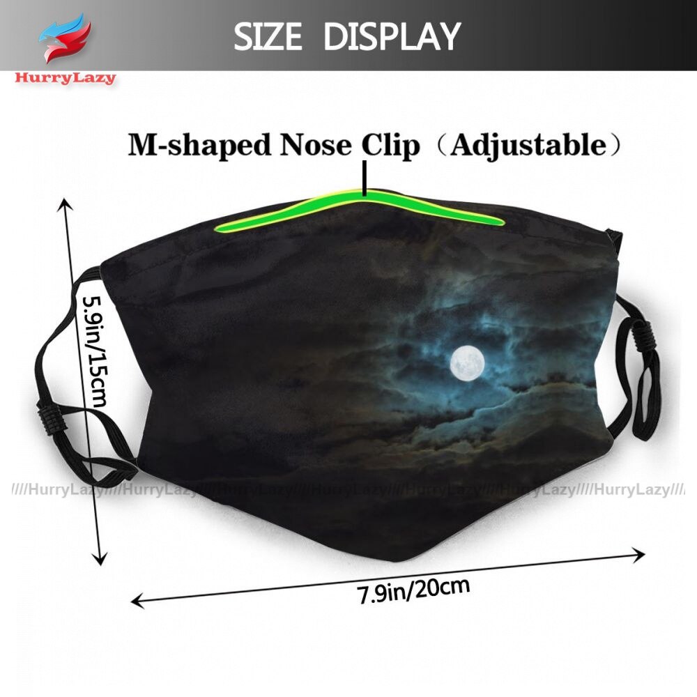 Dropshipping Protection Moon Face Mask Cute Polyester Adult Mouth Facial Mask With Filters-