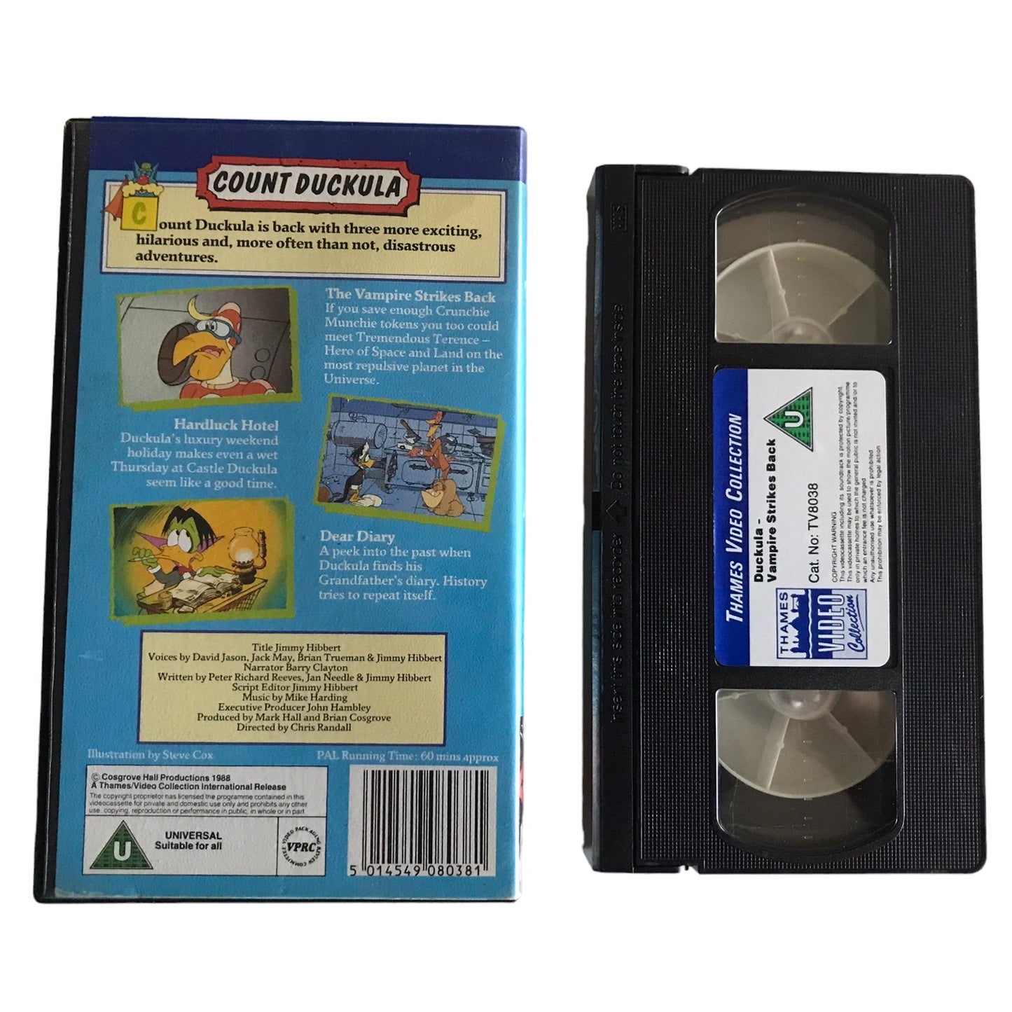 Duckula - Vampire Strikes Back - Thames Video - TV8038 - Kids - Pal - VHS-