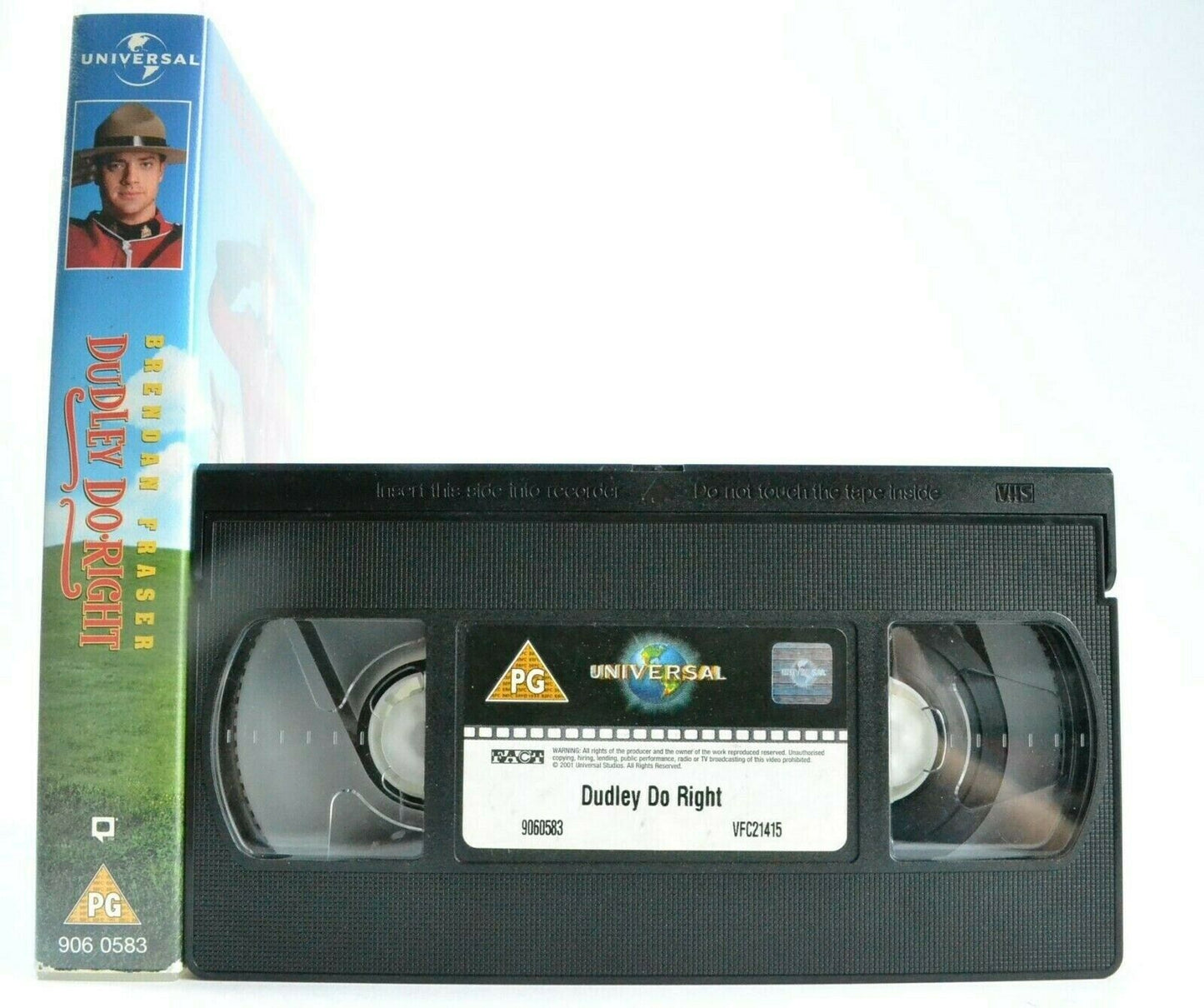 Dudley Do Right (1999): Action Adventure - Brendan Fraser - Children's - Pal VHS-