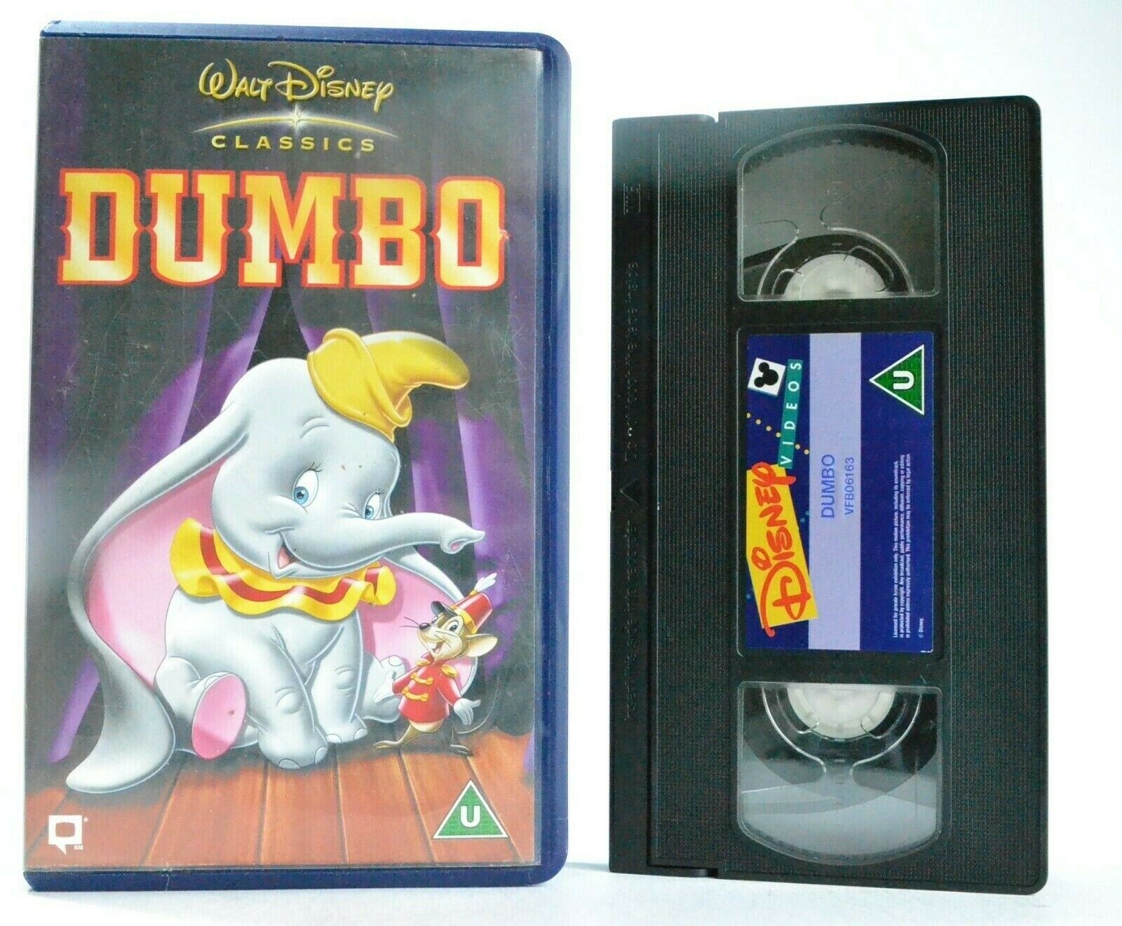 Dumbo (1941): Classic Animation - Walt Disney - Baby Elephant - Kids - Pal VHS-