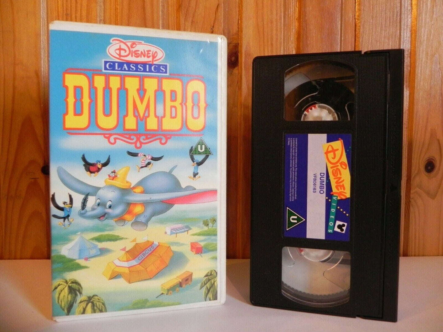 Dumbo The Flying Elephant: Disney Animation - Rare Yellow Spine - Children's VHS-